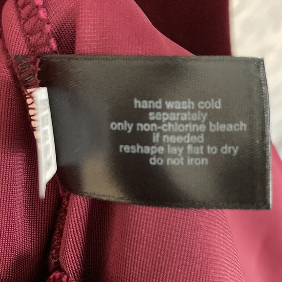 Lane Bryant Burgundy Velvet MIDI Front Slit Dress Size 18/20 Event Holiday Party - Picture 13 of 16